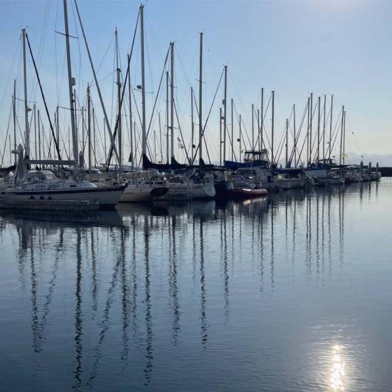 the boats at Shilshole Marina next to Golden Gardens in the Ballard, Seattle neighborhood